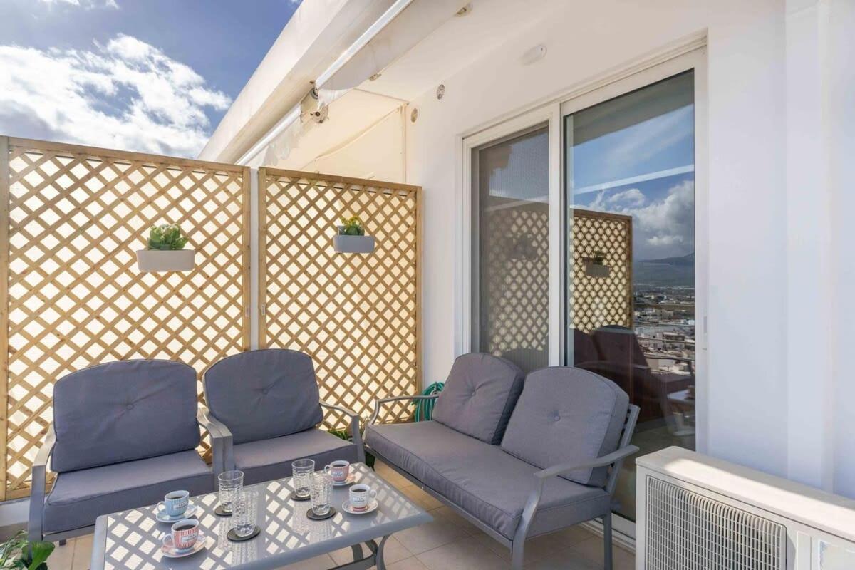 Sitia Panoramic Penthouse - Close To Sandy Beach - Private Parking Exterior foto