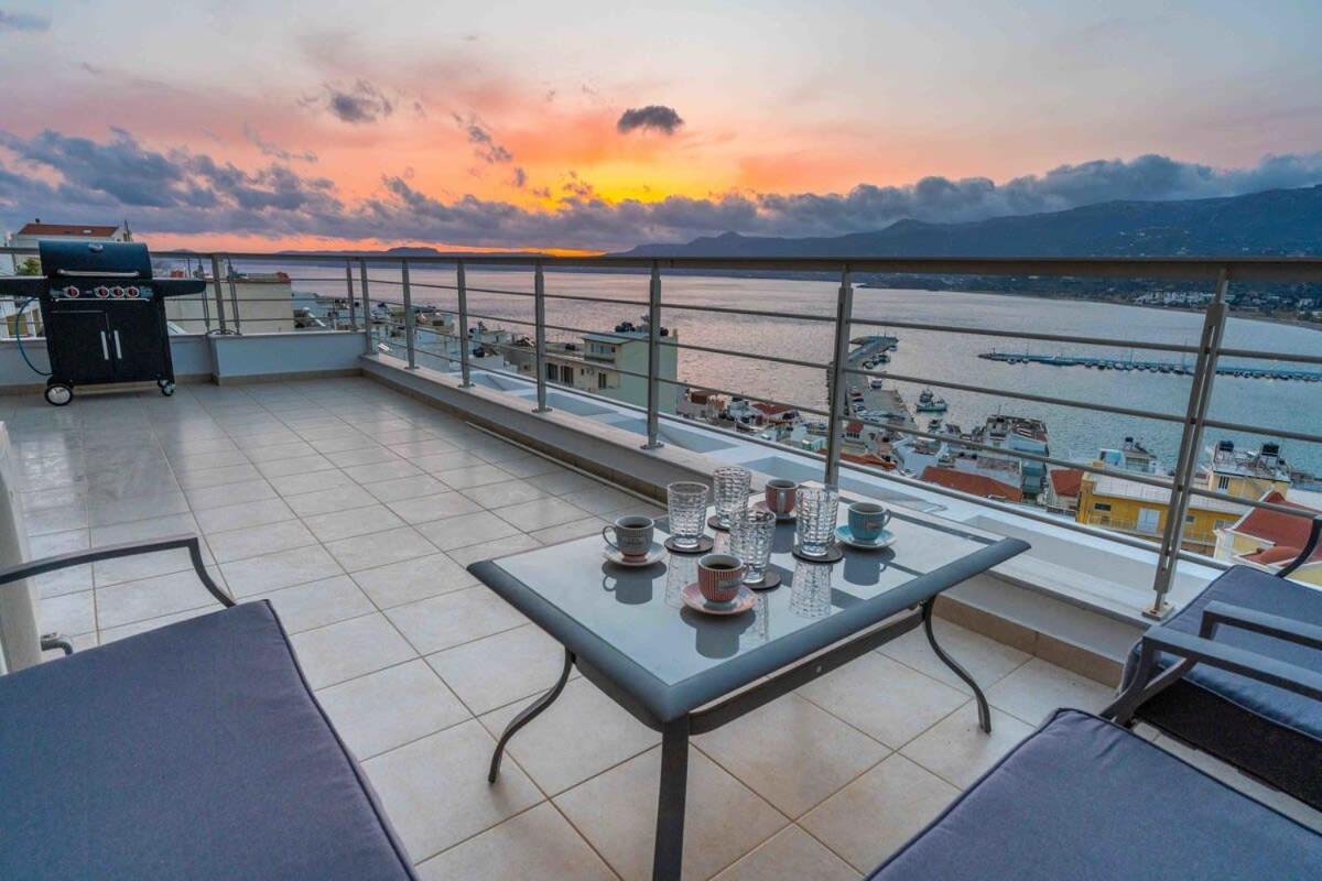 Sitia Panoramic Penthouse - Close To Sandy Beach - Private Parking Exterior foto