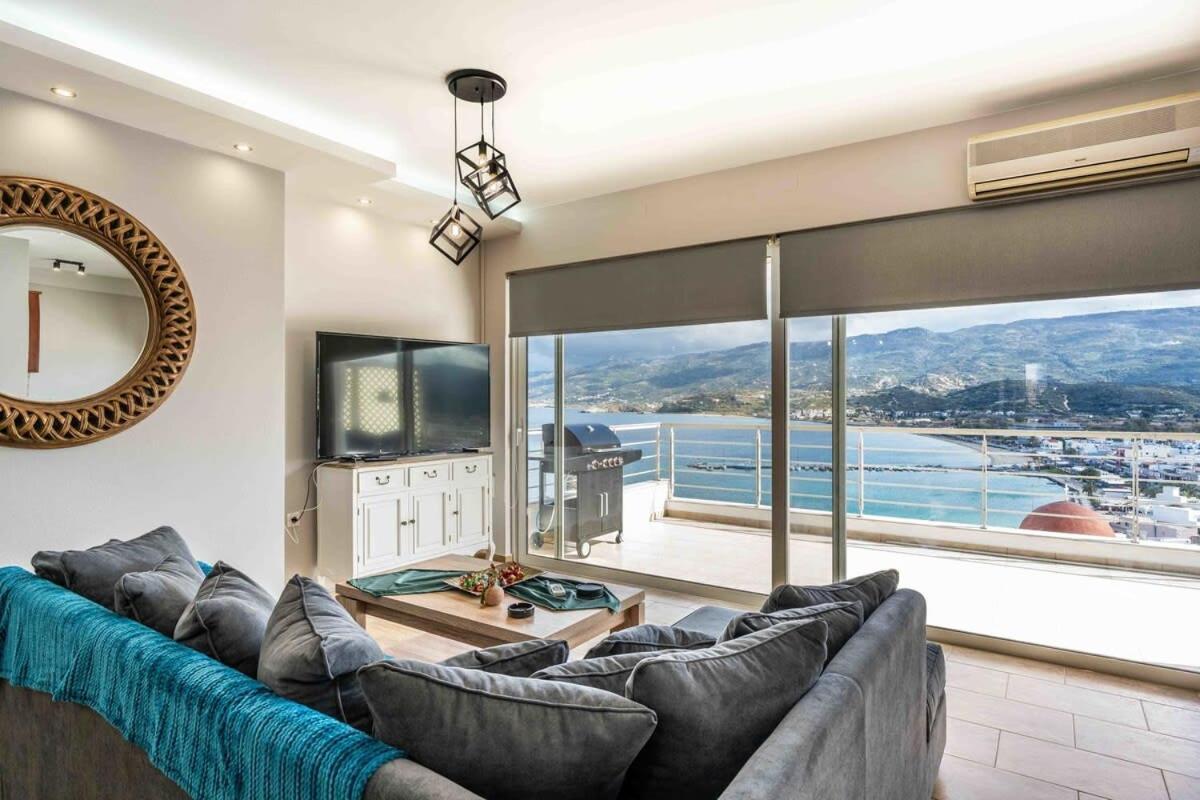Sitia Panoramic Penthouse - Close To Sandy Beach - Private Parking Exterior foto